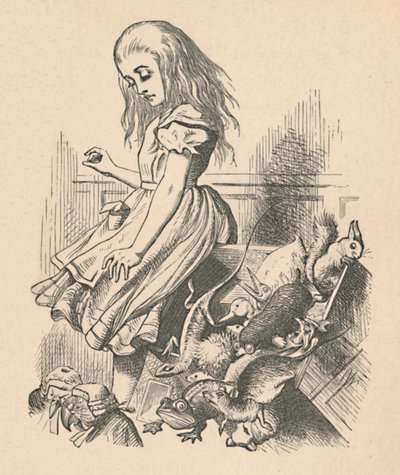 Alice en dieren. Chaos en het hof door John Tenniel