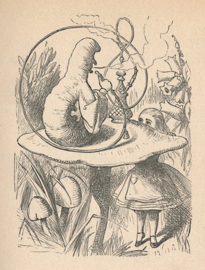 Alice en de rups, 1889 door John Tenniel