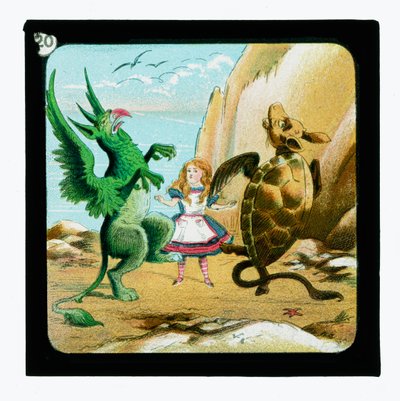 Alice in Wonderland, gekleurde lantaarnplaten door John Tenniel