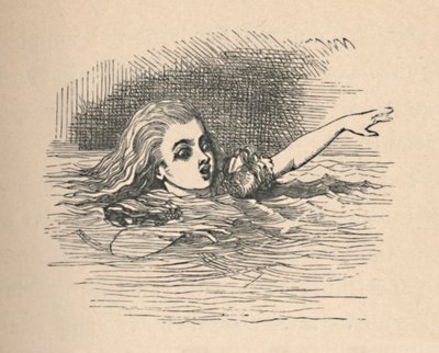 Alice in een zee van tranen, 1889 door John Tenniel