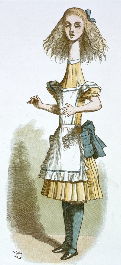 Alice met een lange nek door John Tenniel