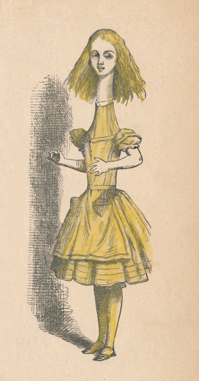 Alice met een lange nek door John Tenniel