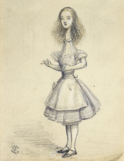 "Curioser en Curioser" door John Tenniel