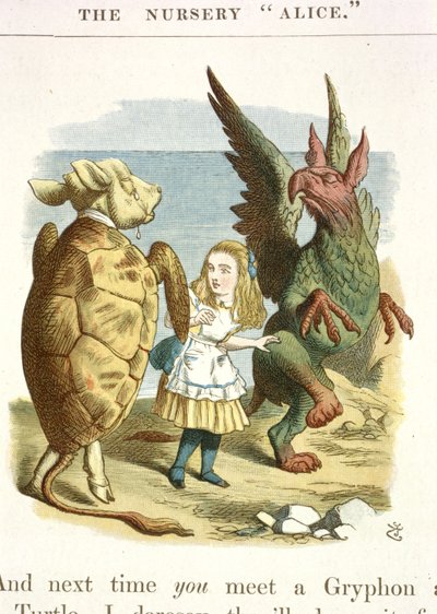 Mock Turtle en Gryphon door John Tenniel