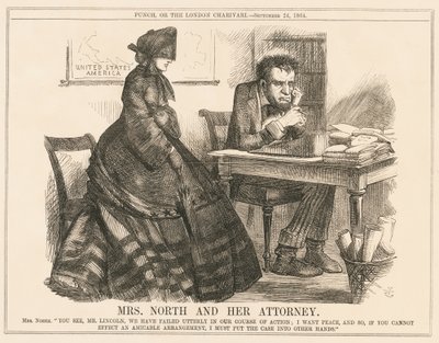 Mevrouw North en haar advocaat door John Tenniel