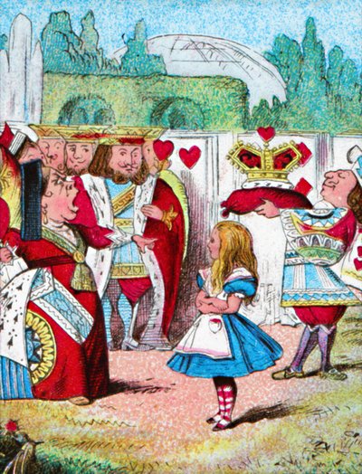 Er af met haar hoofd! Alice en haar Rode Koningin, c1910 door John Tenniel