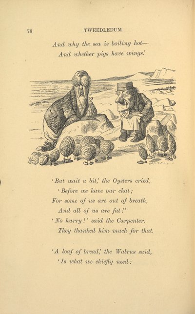 De walrus en de timmerman met oesters door John Tenniel