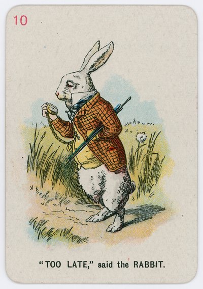 Te Laat, zei het Konijn door John Tenniel