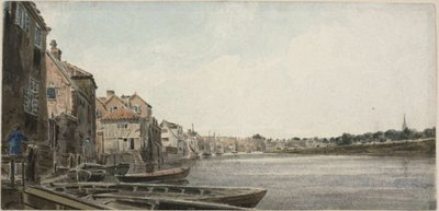 Uitzicht op de Wensum bij King Street, Gezien vanaf Foundary Bridge door John Thirtle