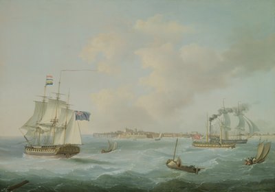Schepen voor Margate, 1825 door John Thomas Serres