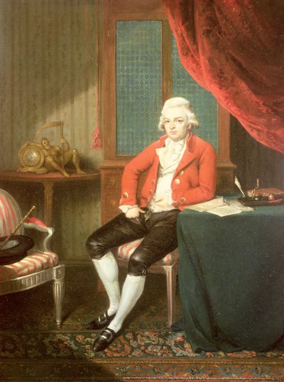 Portret van een heer, vermoedelijk de acteur Tate Wilkinson door John Thomas Seton
