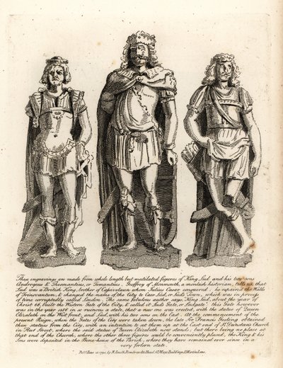Britse koning Lud en zijn zonen Angrogeus en Theomantius (Temantius), hersteller van de muren van Trinovantum, later Caer Lud of Lud