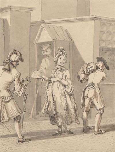 Hogarth Draagt het Zieke Kind van zijn Meester Rond Leicester Fields door John Thomas Smith