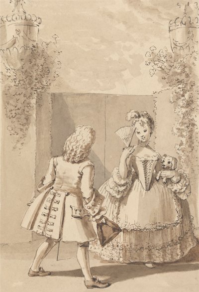 Hogarth Verklaart Zijn Liefde aan Juffrouw Thornhill door John Thomas Smith