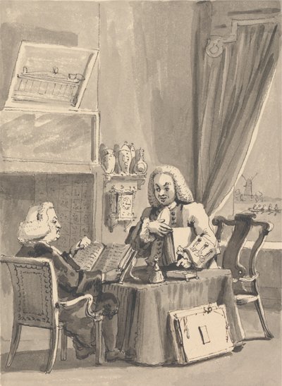Hogarth vraagt zijn beschermheer bisschop Hoadley om zijn manuscript 