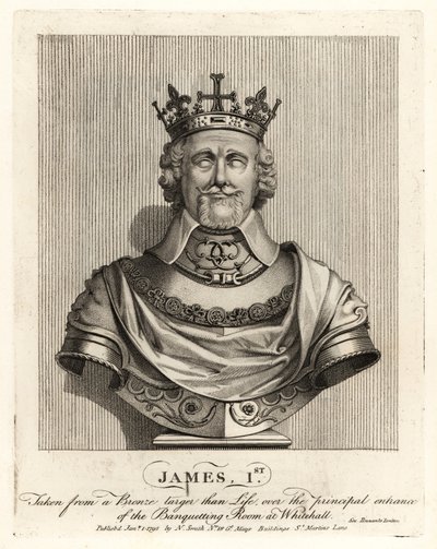 Koning James I van Engeland door John Thomas Smith