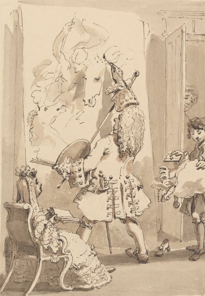 De Jongen van Sir James Thornhill die de Bundel en een Brief Aflevert in de Aanwezigheid van Lady Thornhill door John Thomas Smith