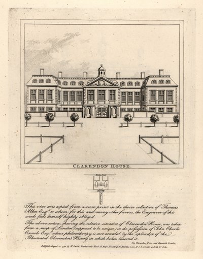 Uitzicht op Clarendon House vanaf St James
