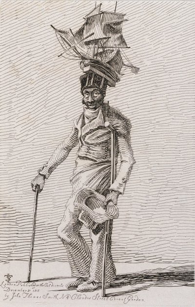 Joseph Johnson, uit Etchings of Remarkable Beggars, Itinerant Traders and Other Persons..., 1815 door John Thomas after Smith