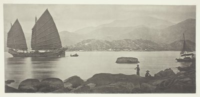 Een Canton handelsjunk door John Thomson