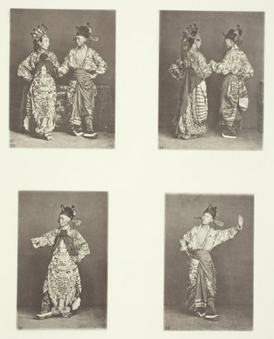 Acteurs, Oud Huwelijkskostuum, Acteurs, Oud Huwelijkskostuum, Oude Kostuums, ca. 1868 door John Thomson
