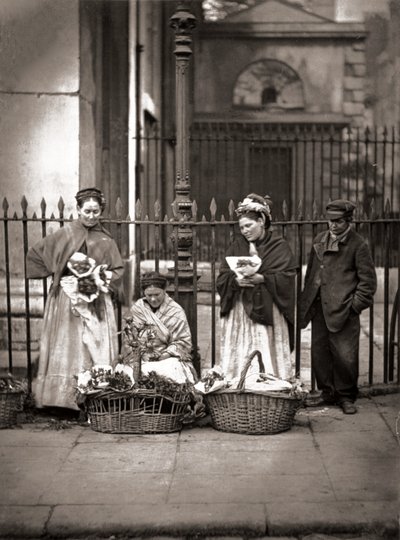 Bloemenverkoopster van Covent Garden, uit 