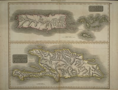 Porto Rico en Maagdeneilanden: Haïti, Hispaniola of St. Domingo, 1817 door John Thomson