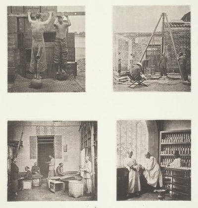 Rolling Scented Caper en Buskruit Thee, Thee Wegen voor Export, Een Theehuis... door John Thomson