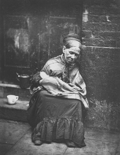 De Kruipers, uit Street Life in London, door J. Thomson en Adolphe Smith, 1877 door John Thomson