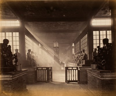 Wah Lum Chu, Kanton (tegenwoordig: Hualin-tempel 华林寺) door John Thomson