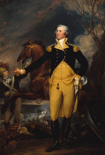 George Washington voor de Slag bij Trenton door John Trumbull