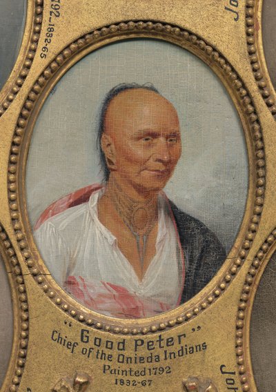 „Guter Peter“, Häuptling der Oneida-Indianer (ca. 1717-1793) door John Trumbull