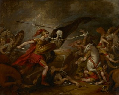 Jozua bij de Slag om Ai - Bijgestaan door de Dood door John Trumbull