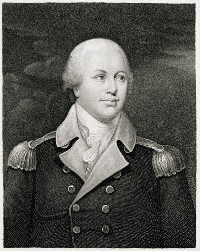 Generaal-majoor Nathaniel Greene, gegraveerd door John B. Forrest door John Trumbull