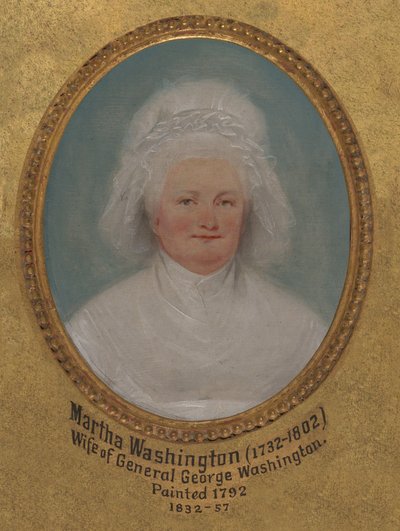 Martha Washington (geb. Martha Dandridge, ehemals Martha Parke Custis, 1731–1802) door John Trumbull