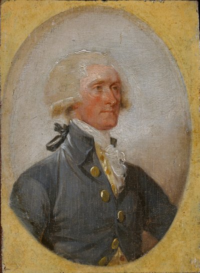 Miniatuurportret van Thomas Jefferson op 33-jarige leeftijd door John Trumbull