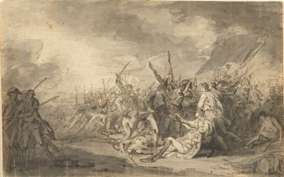 Studie voor De Dood van Generaal Warren bij de Slag om Bunker door John Trumbull
