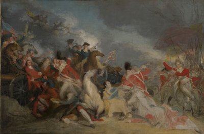 De dood van generaal Mercer bij de Slag om Princeton, 3 januari 1777 (onvoltooide versie) door John Trumbull