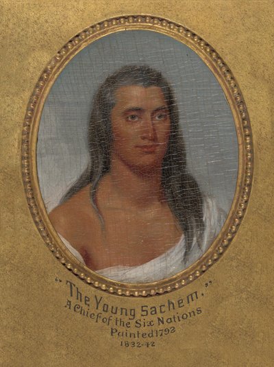 Der junge Sachem, ein Häuptling der Sechs Nationen door John Trumbull
