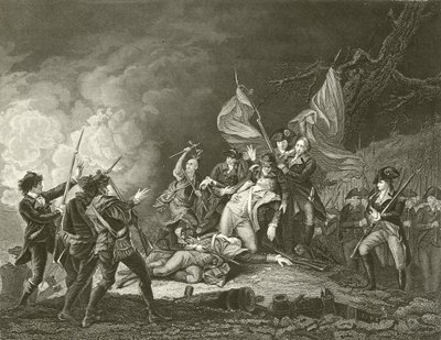 De dood van Generaal Montgomery door John Trumbull