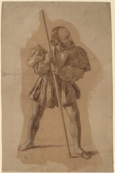 Figurenkostuumstudie voor Columbus Muur, Washington, D.C. door John Vanderlyn
