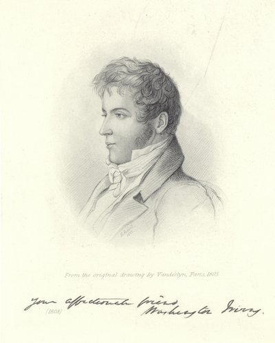 Portret van Washington Irving door John Vanderlyn