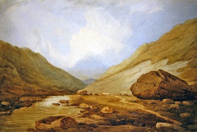 Een uitzicht in de Pass of Llanberis door John Varley