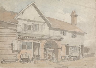 Boerderij met een put door John Varley