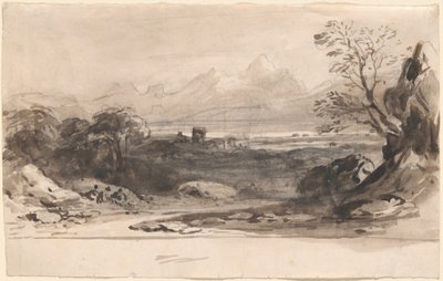 Landschap met Ruïnes door John Varley