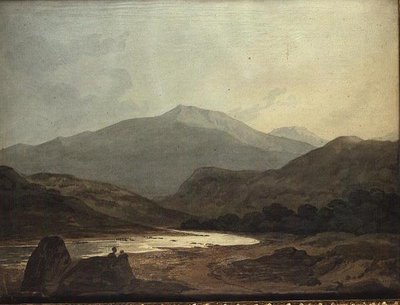 Moel Hebog: uitzicht op de vallei vanaf Dinas Emrys door John Varley