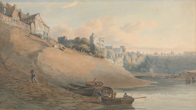 Uitzicht op Chepstow Castle, Monmouthshire, van Onder de Brug door John Varley