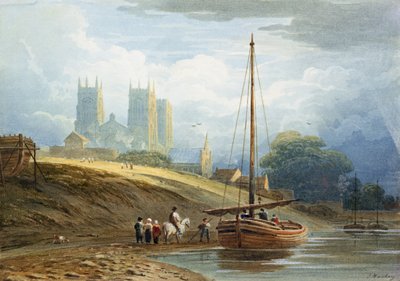 York Minster vanuit de buurt van de scheepsbouwers door John Varley