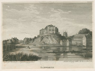 Tamworth Castle: gravure, nd [ca. 1798] door John Walker