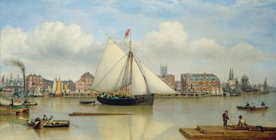 Hull vanaf de Humber, ca. 1837 door John Ward